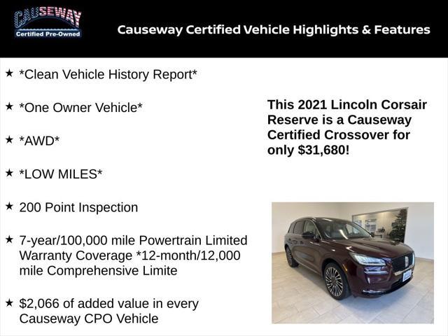 used 2021 Lincoln Corsair car, priced at $31,680