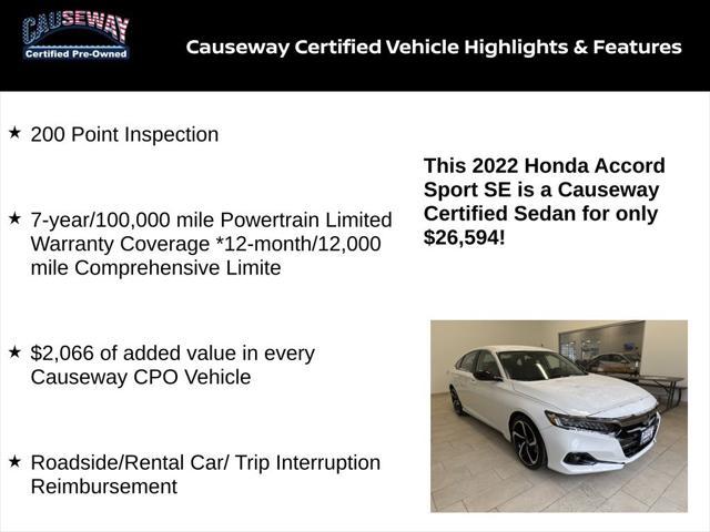 used 2022 Honda Accord car, priced at $26,594