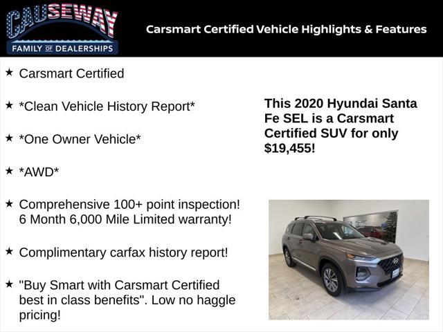 used 2020 Hyundai Santa Fe car, priced at $19,455