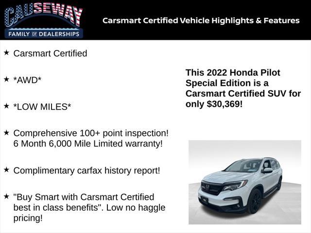 used 2022 Honda Pilot car, priced at $30,369