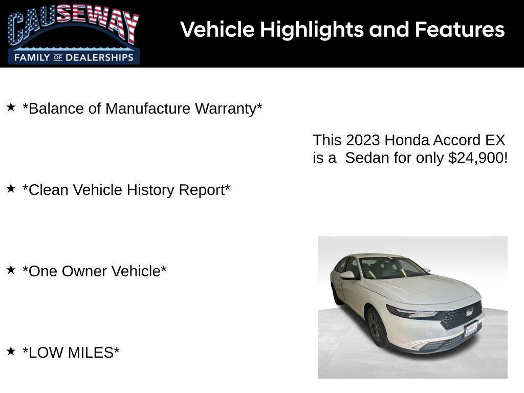 used 2023 Honda Accord car, priced at $24,900
