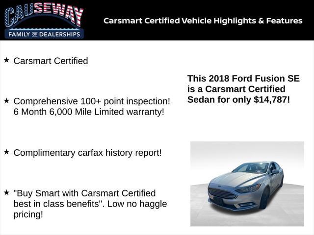 used 2018 Ford Fusion car, priced at $14,787