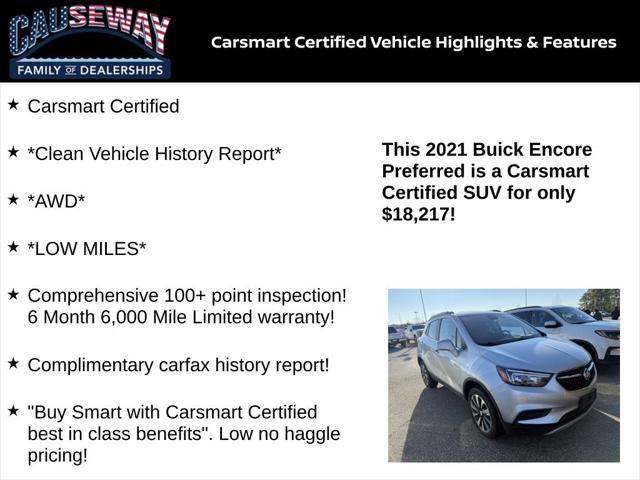 used 2021 Buick Encore car, priced at $18,217