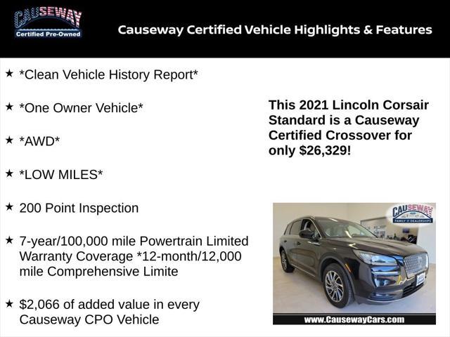 used 2021 Lincoln Corsair car, priced at $26,329