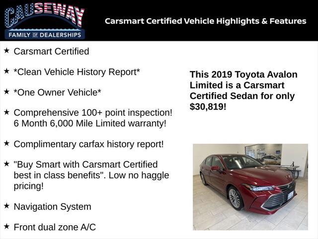 used 2019 Toyota Avalon car, priced at $30,819