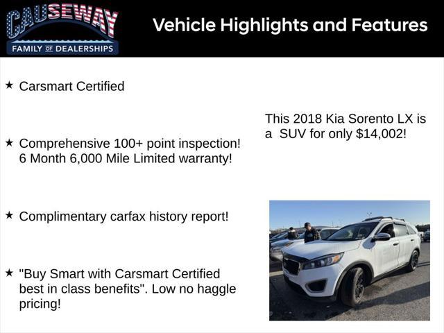 used 2018 Kia Sorento car, priced at $14,002