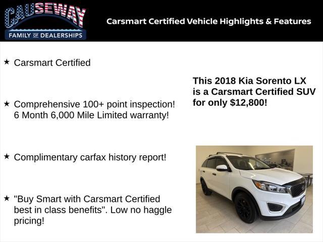 used 2018 Kia Sorento car, priced at $12,800