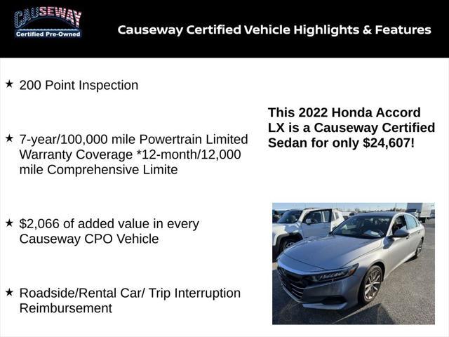 used 2022 Honda Accord car, priced at $24,607