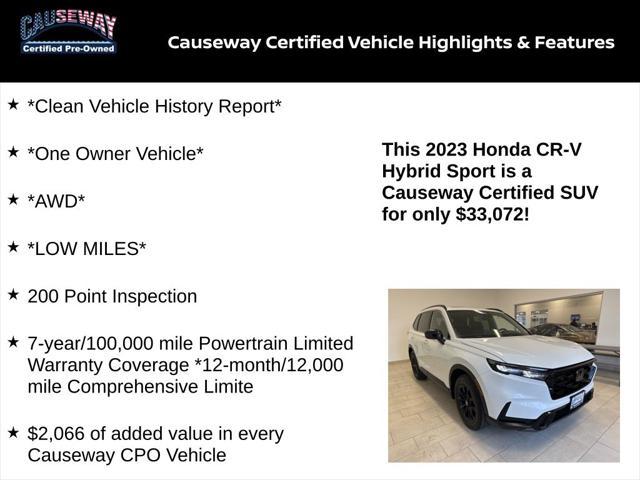 used 2023 Honda CR-V Hybrid car, priced at $33,072