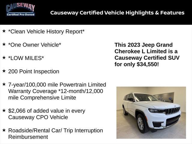 used 2023 Jeep Grand Cherokee L car, priced at $34,550