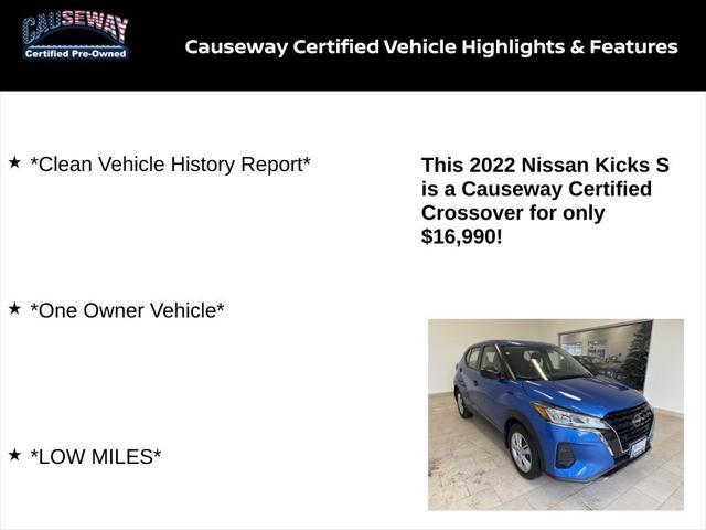 used 2022 Nissan Kicks car, priced at $16,990