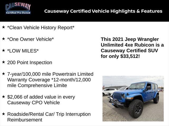 used 2021 Jeep Wrangler Unlimited car, priced at $33,512