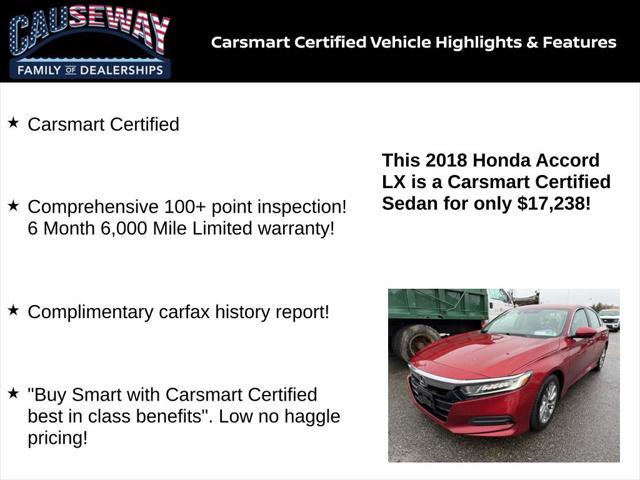 used 2018 Honda Accord car, priced at $17,238