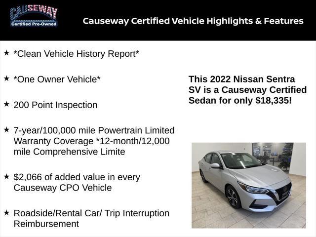 used 2022 Nissan Sentra car, priced at $18,335