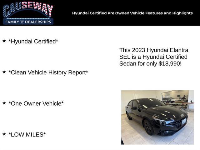 used 2023 Hyundai Elantra car, priced at $18,990