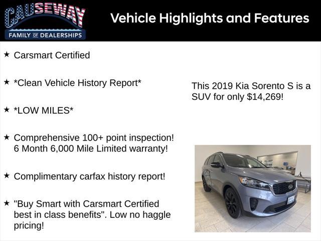 used 2019 Kia Sorento car, priced at $14,269