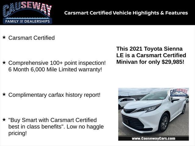 used 2021 Toyota Sienna car, priced at $29,985