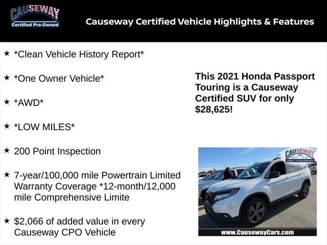 used 2021 Honda Passport car, priced at $28,625