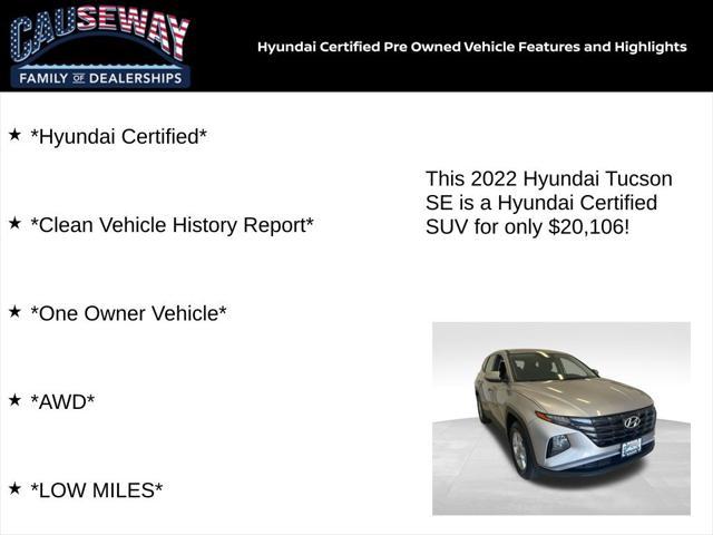 used 2022 Hyundai Tucson car, priced at $20,106