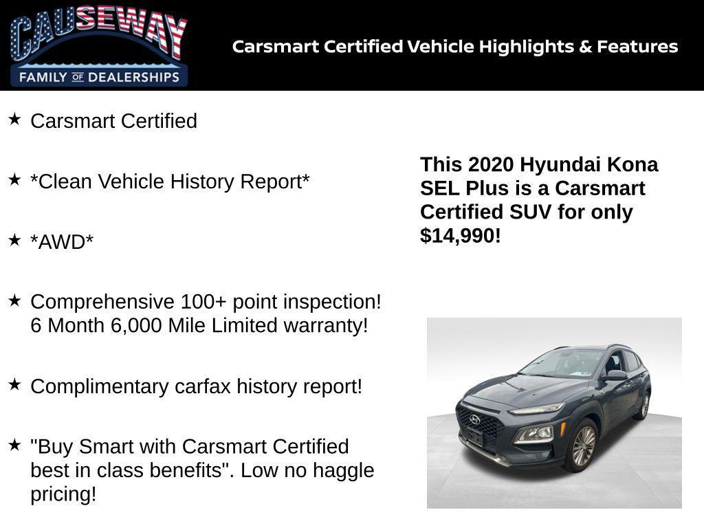 used 2020 Hyundai Kona car, priced at $14,990
