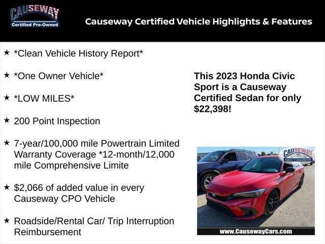 used 2023 Honda Civic car, priced at $22,398