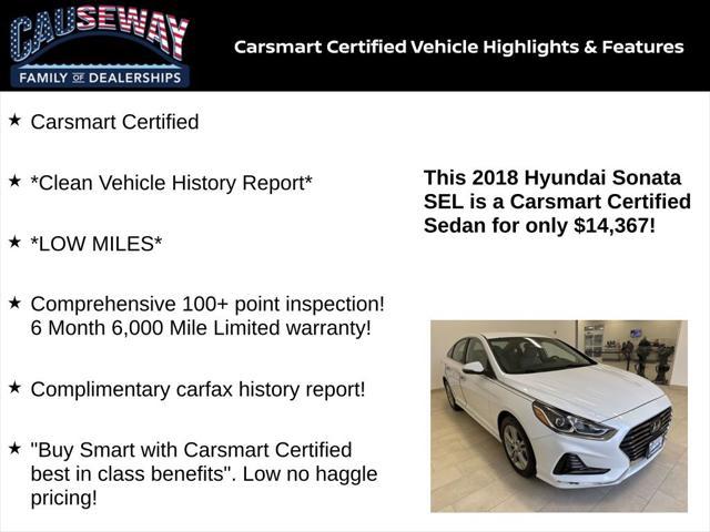 used 2018 Hyundai Sonata car, priced at $14,367