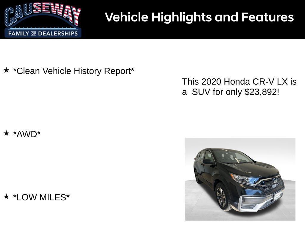 used 2020 Honda CR-V car, priced at $23,892