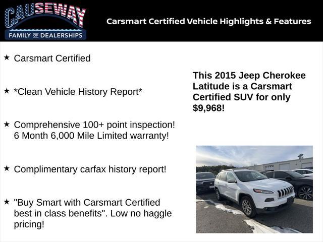 used 2015 Jeep Cherokee car, priced at $9,968