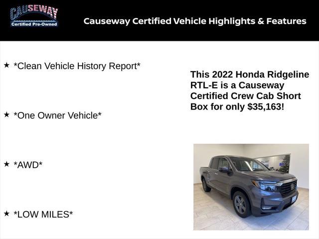 used 2022 Honda Ridgeline car, priced at $35,163