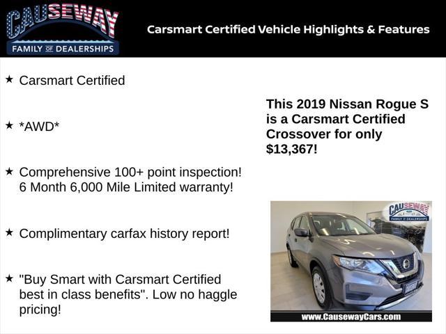 used 2019 Nissan Rogue car, priced at $13,367