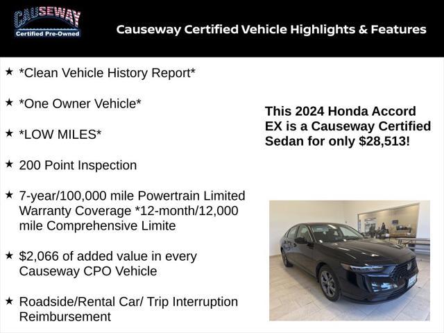 used 2024 Honda Accord car, priced at $28,513