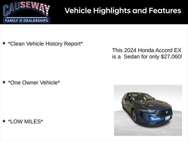 used 2024 Honda Accord car, priced at $27,060