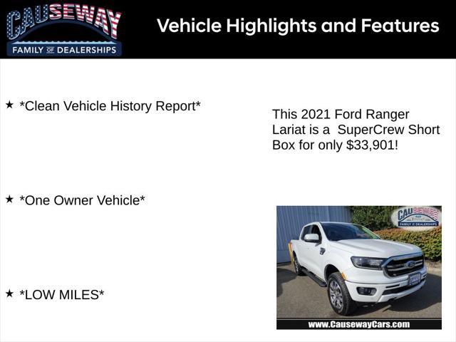 used 2021 Ford Ranger car, priced at $33,901