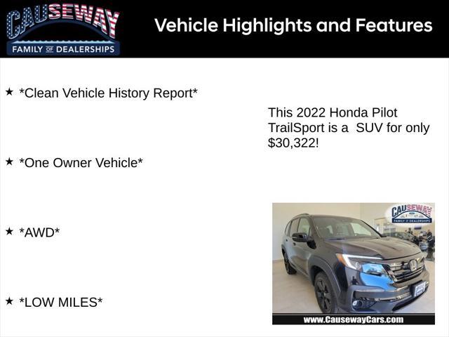 used 2022 Honda Pilot car, priced at $30,322