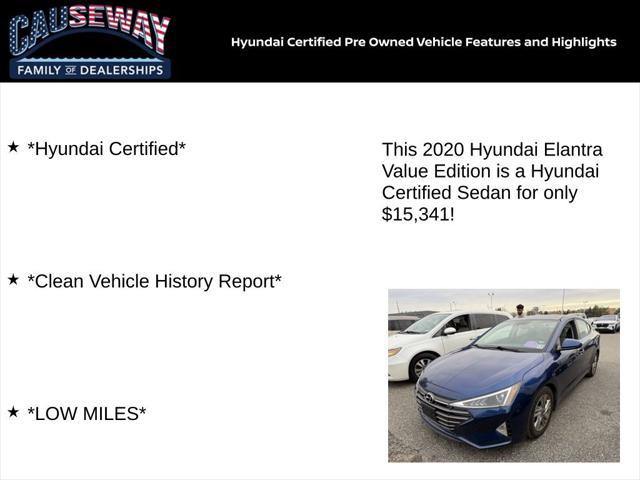 used 2020 Hyundai Elantra car, priced at $15,341