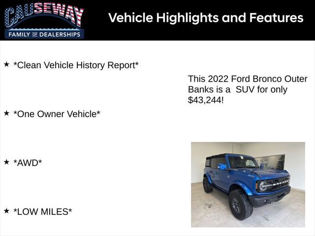 used 2022 Ford Bronco car, priced at $43,244