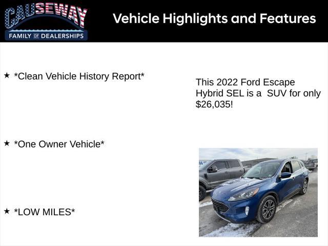 used 2022 Ford Escape car, priced at $26,035