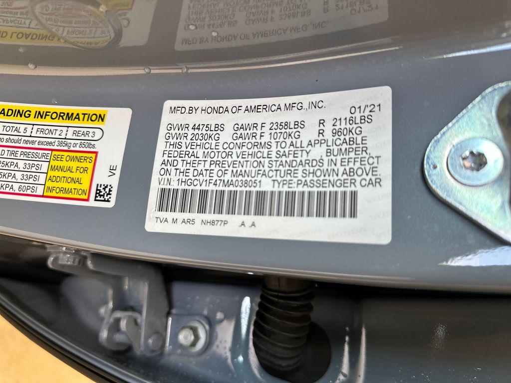 used 2021 Honda Accord car, priced at $26,091