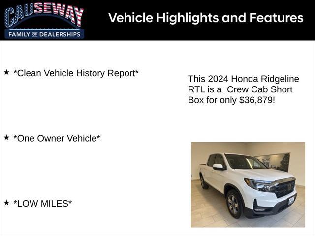 used 2024 Honda Ridgeline car, priced at $36,879