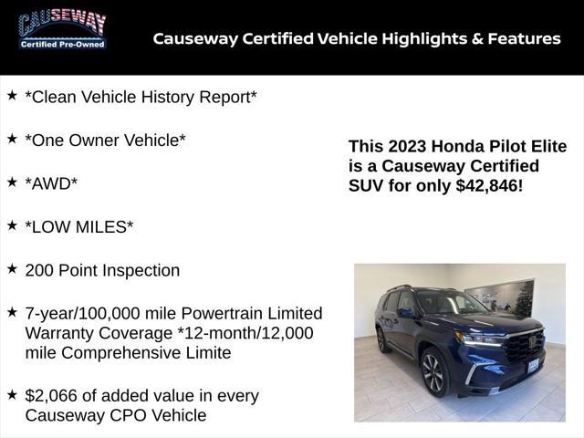 used 2023 Honda Pilot car, priced at $42,846