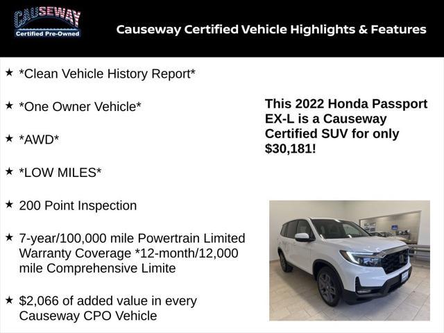 used 2022 Honda Passport car, priced at $30,181