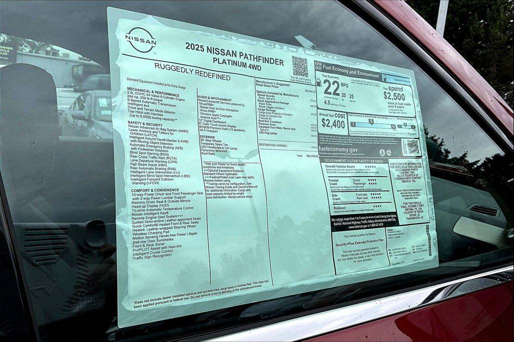 new 2025 Nissan Pathfinder car, priced at $44,357