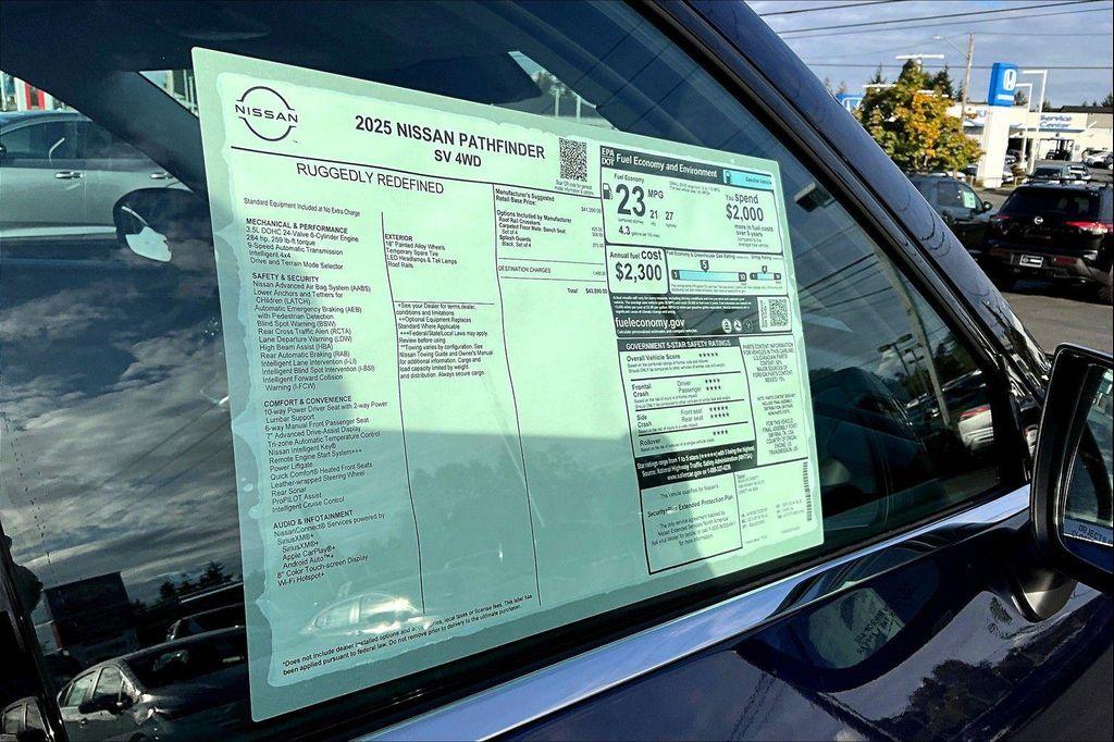 new 2025 Nissan Pathfinder car, priced at $34,917