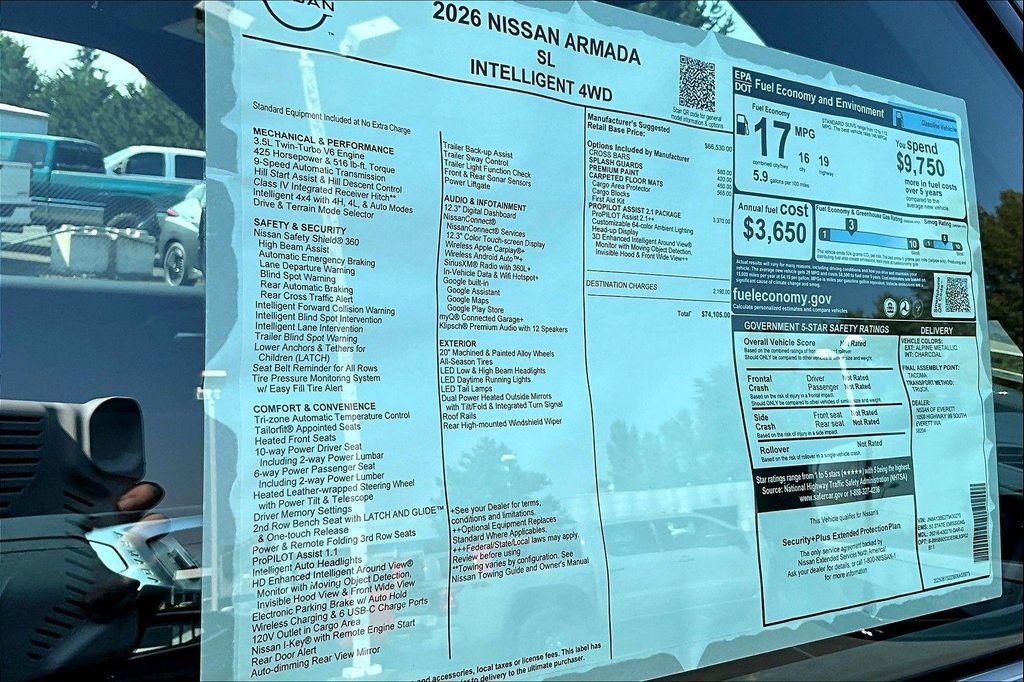 new 2026 Nissan Armada car, priced at $68,888