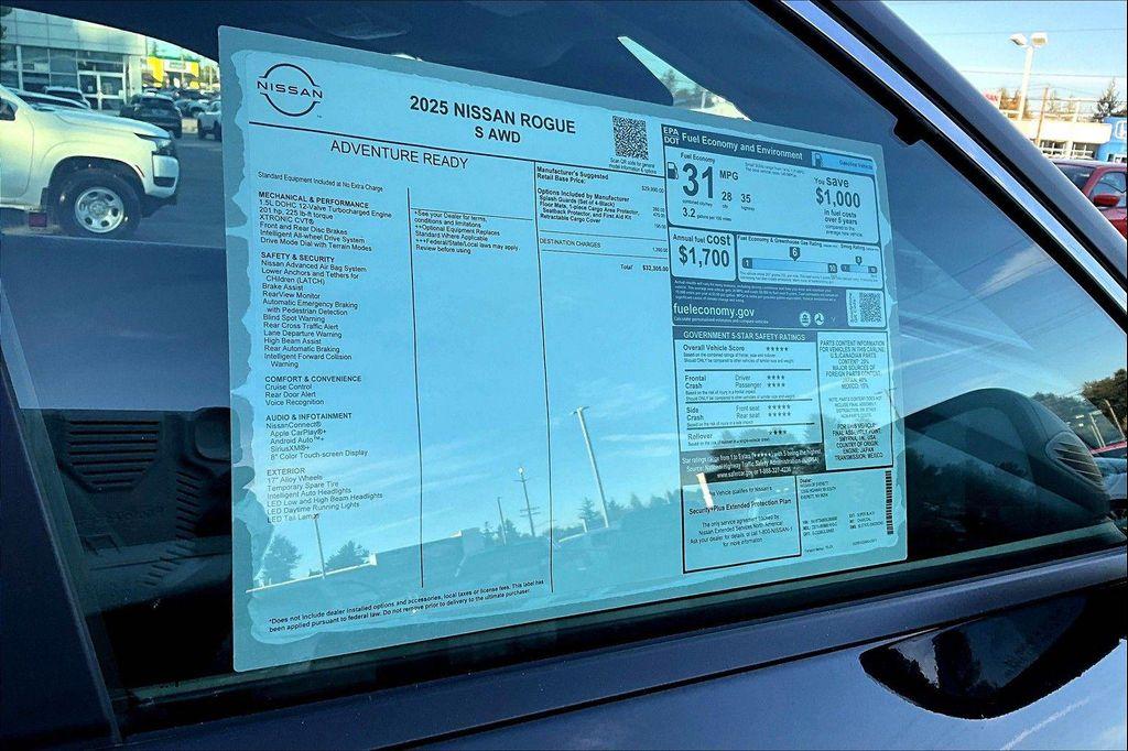 new 2025 Nissan Rogue car, priced at $29,174