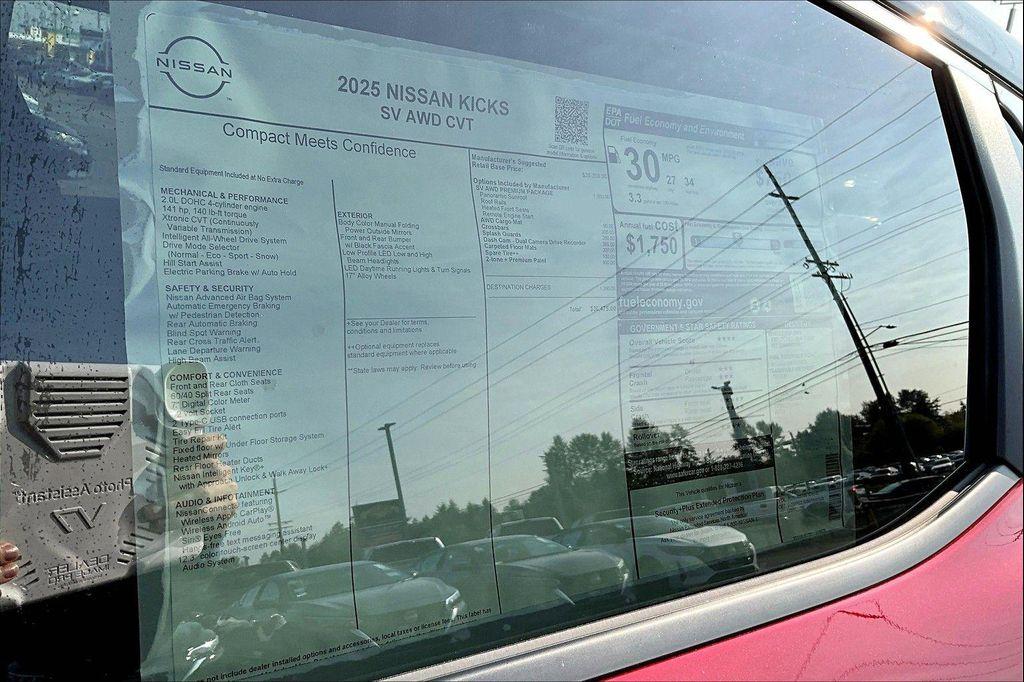 new 2025 Nissan Kicks car, priced at $26,928