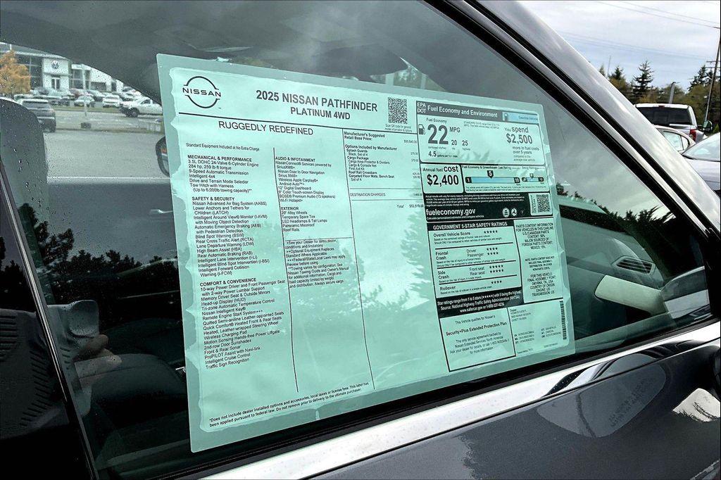 new 2025 Nissan Pathfinder car, priced at $43,941
