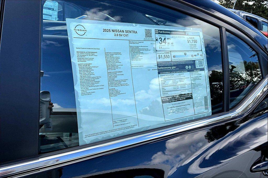 new 2025 Nissan Sentra car, priced at $22,597