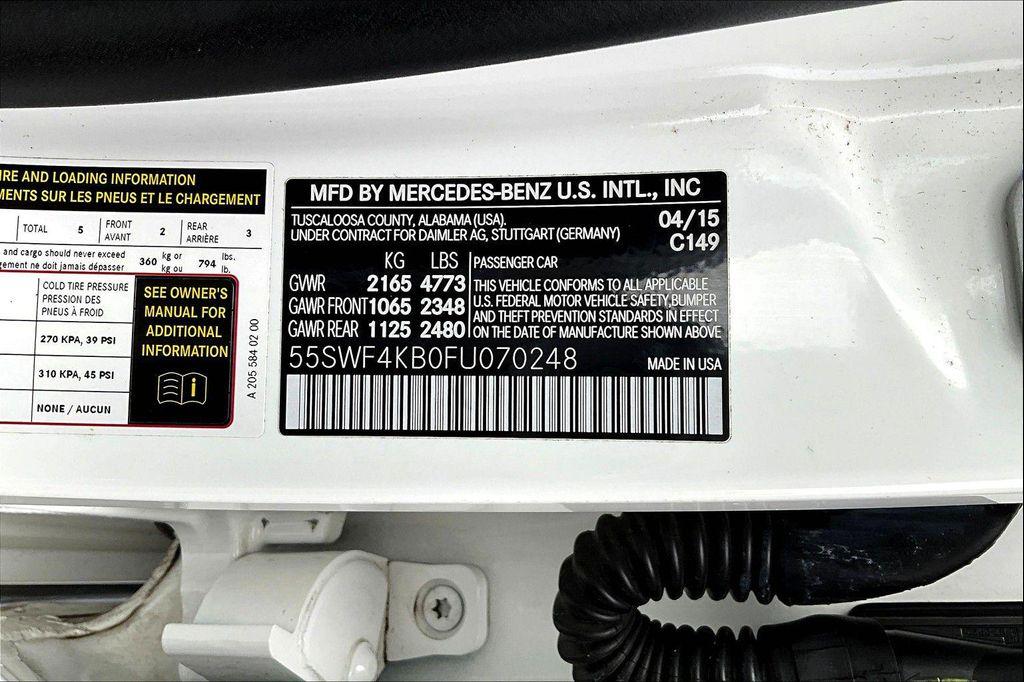 used 2015 Mercedes-Benz C-Class car, priced at $15,981