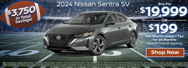 new 2024 Nissan Sentra car, priced at $22,831